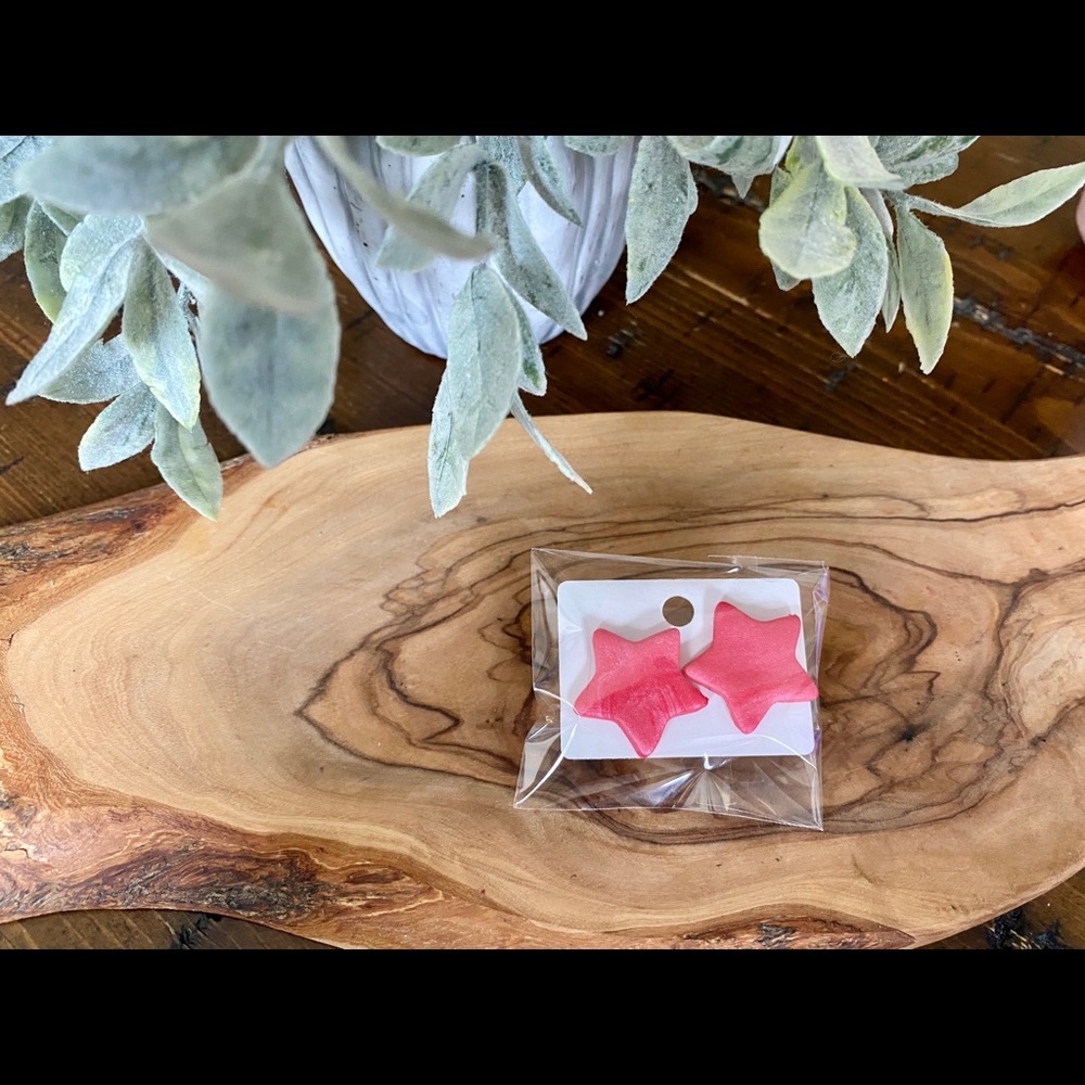 Handmade Heart Clay Earrings - Valentine's Day - Picture 5 of 5